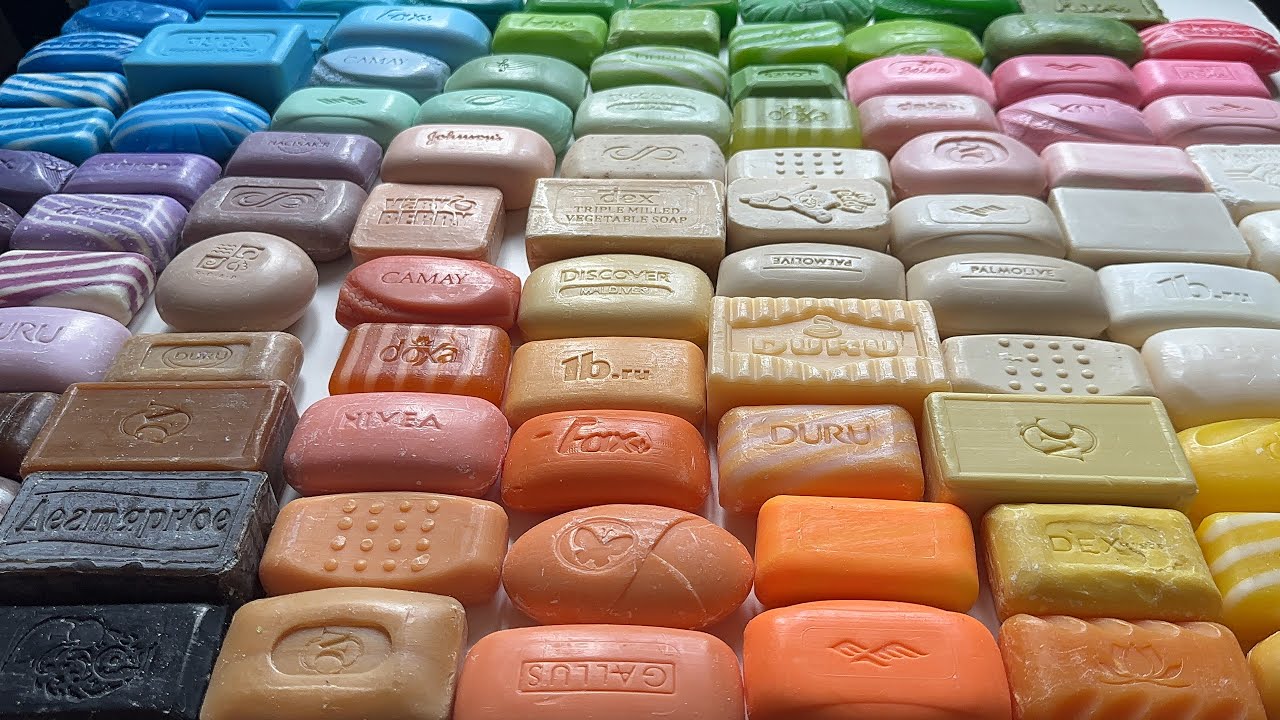 100 soaps 🧼 ASMR cutting dry soap🧼 long video