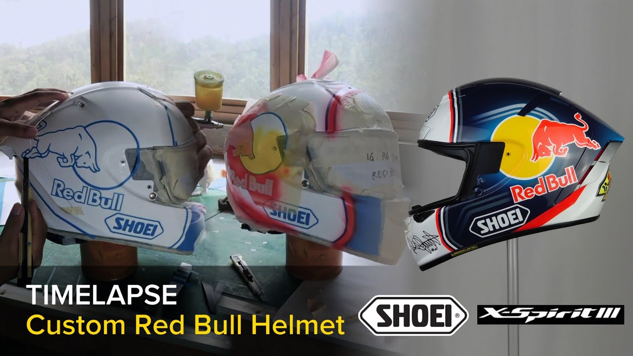 How To Paint Red Bull Helmet - SHOEI X Spirit III