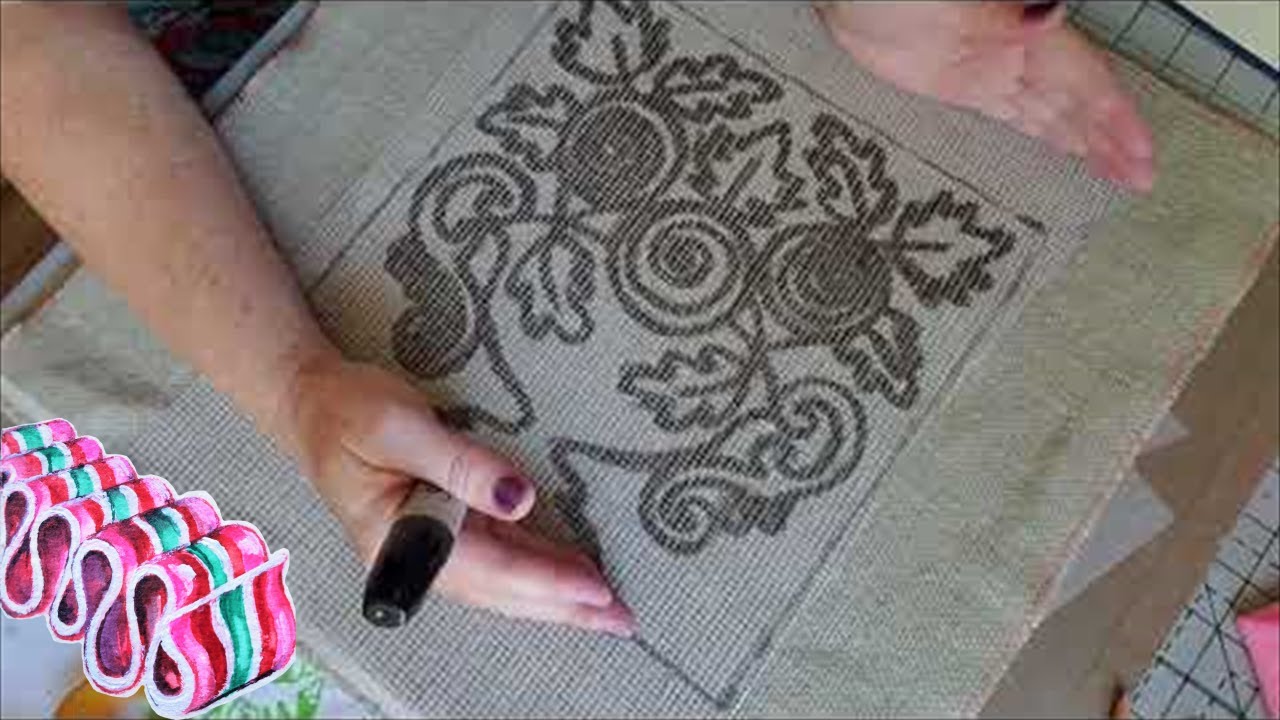 Rug Hooking How-To Square your Pattern on Backing
