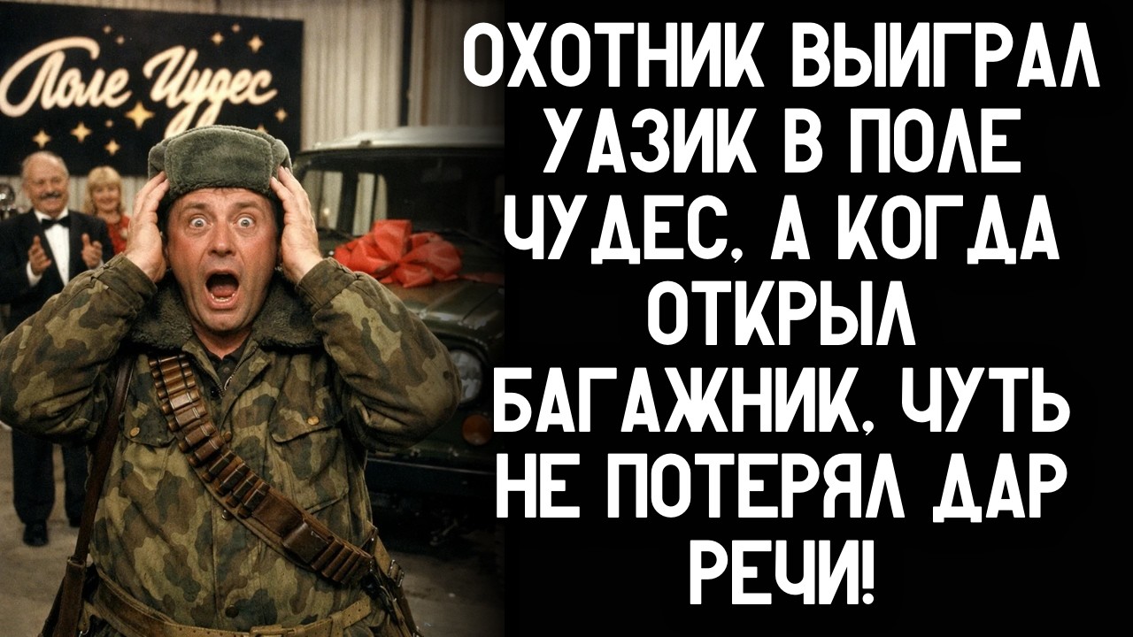 Охотник выиграл УАЗИК в Поле чудес, а когда открыл ьбагажник, чуть не потерял дар речи!