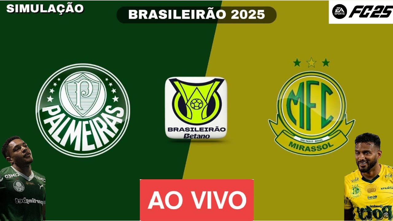 MIRASSOL X PALMEIRAS | BRASILEIRÃO 2025 | SIMULAÇÃO REALISTA 4K60FPS | #palmeiras
