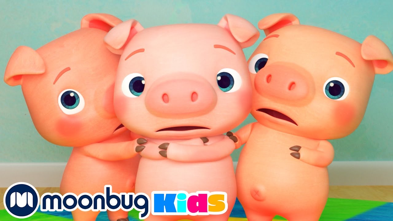 3 Little Pigs - Sing Along | @CoComelon | Moonbug Literacy