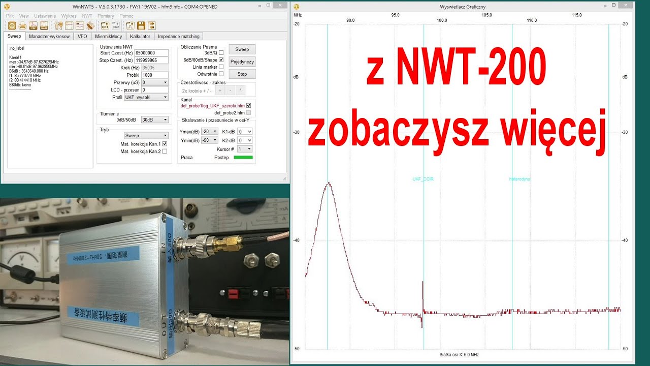 Настройка усилителя в.ч. трек FM радиоприемника Taraban 2 с использованием NWT-200 #002
