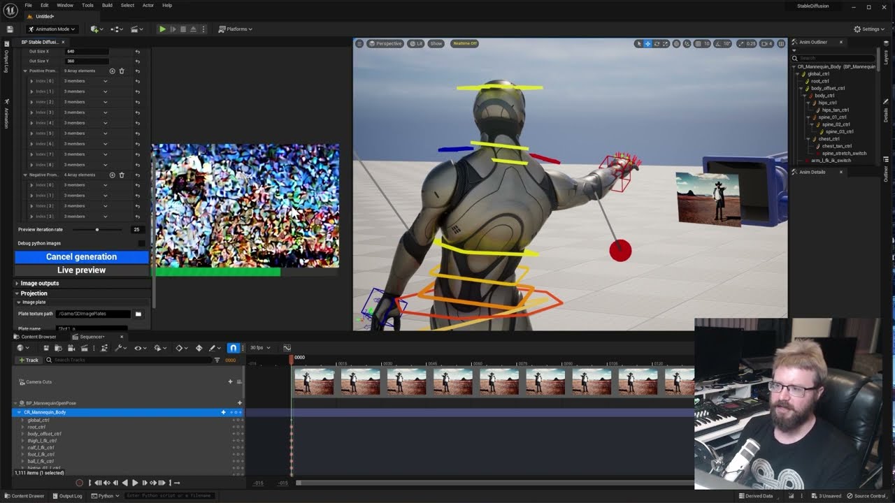 OpenPose and Image Plates - Unreal Stable Diffusion Tools