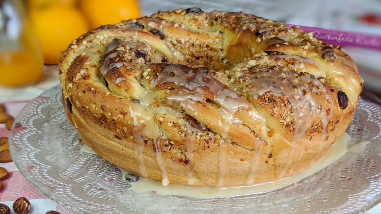 Brioche Bread with Orange, Raisins, and Nuts | Delicious Sweet Bread