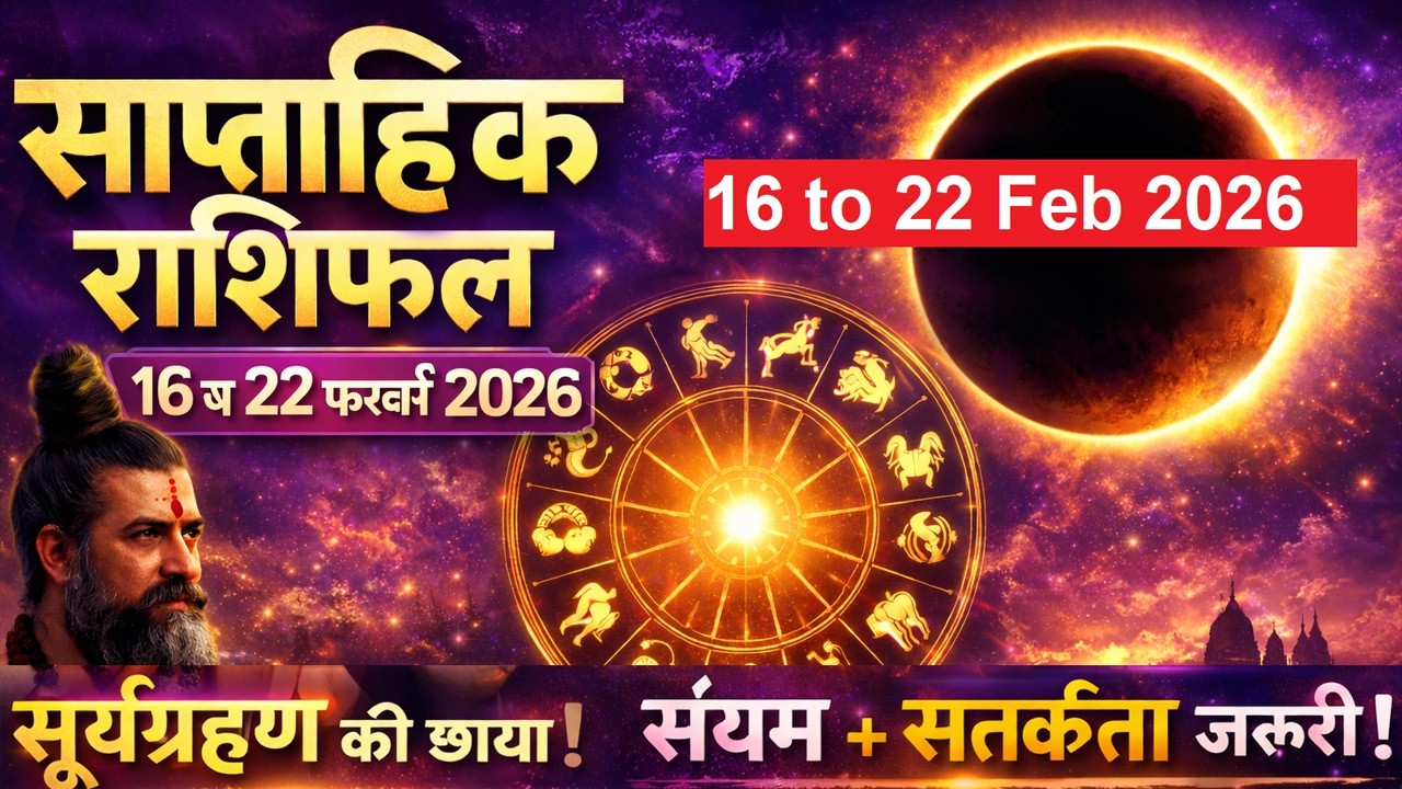 16 से 22 फ़रवरी 2026 का साप्ताहिक राशिफल |सभी 12 राशियाँ | Saptahik Rashifal 16 to 22 Feb  #saptahik