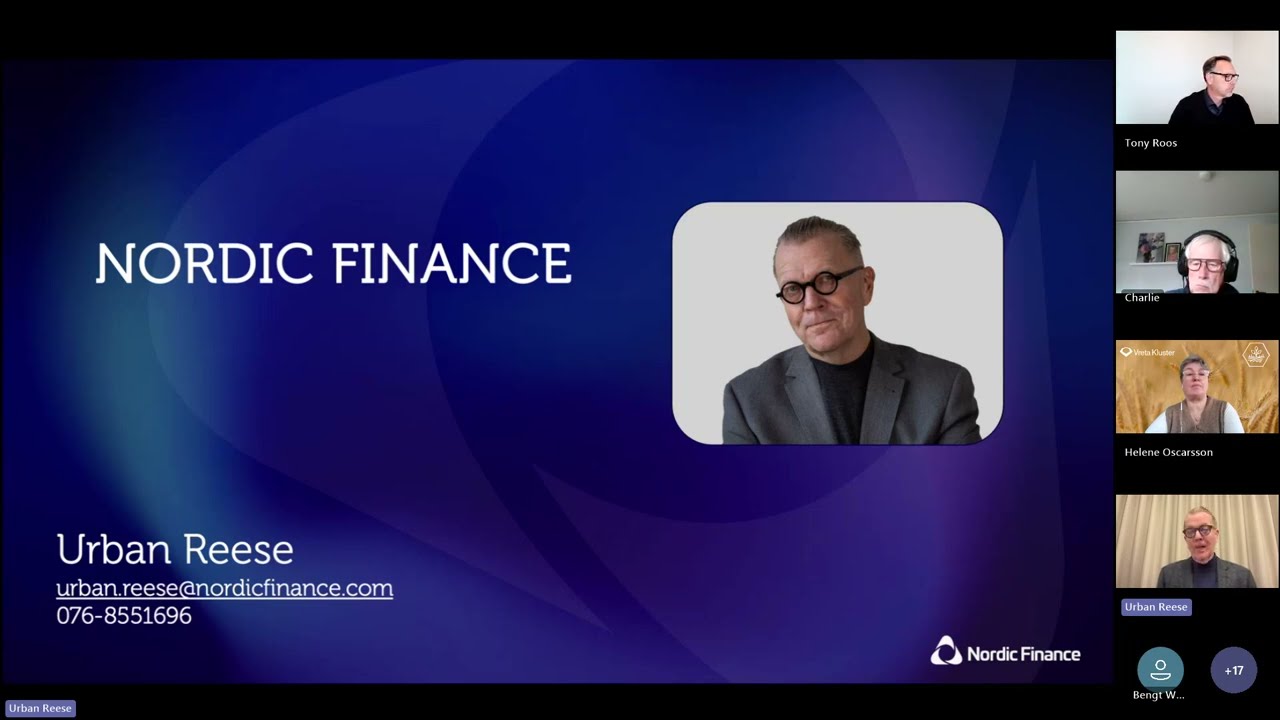 Webbinarium Finansieringsmodel för energieffektiviseringteknik Nordic Finance och KP Energy