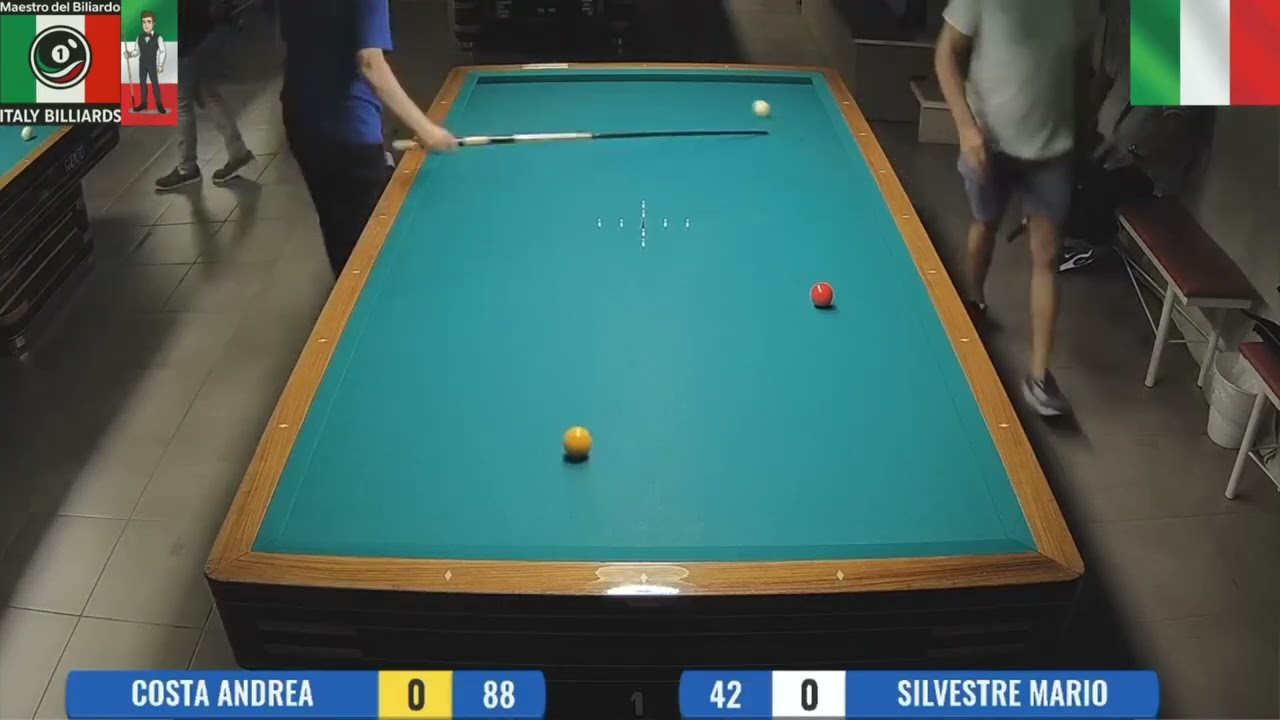 🎯 COSTA ANDREA vs SILVESTRE MARIO - Biliardo 5 Birilli - Parte 1 🏆🔥