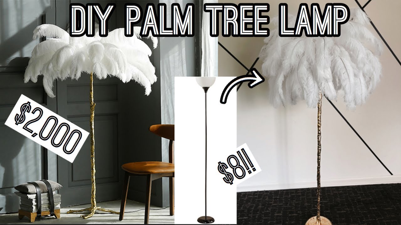 DIY OSTRICH FEATHER LAMP | DIY Home Decor
