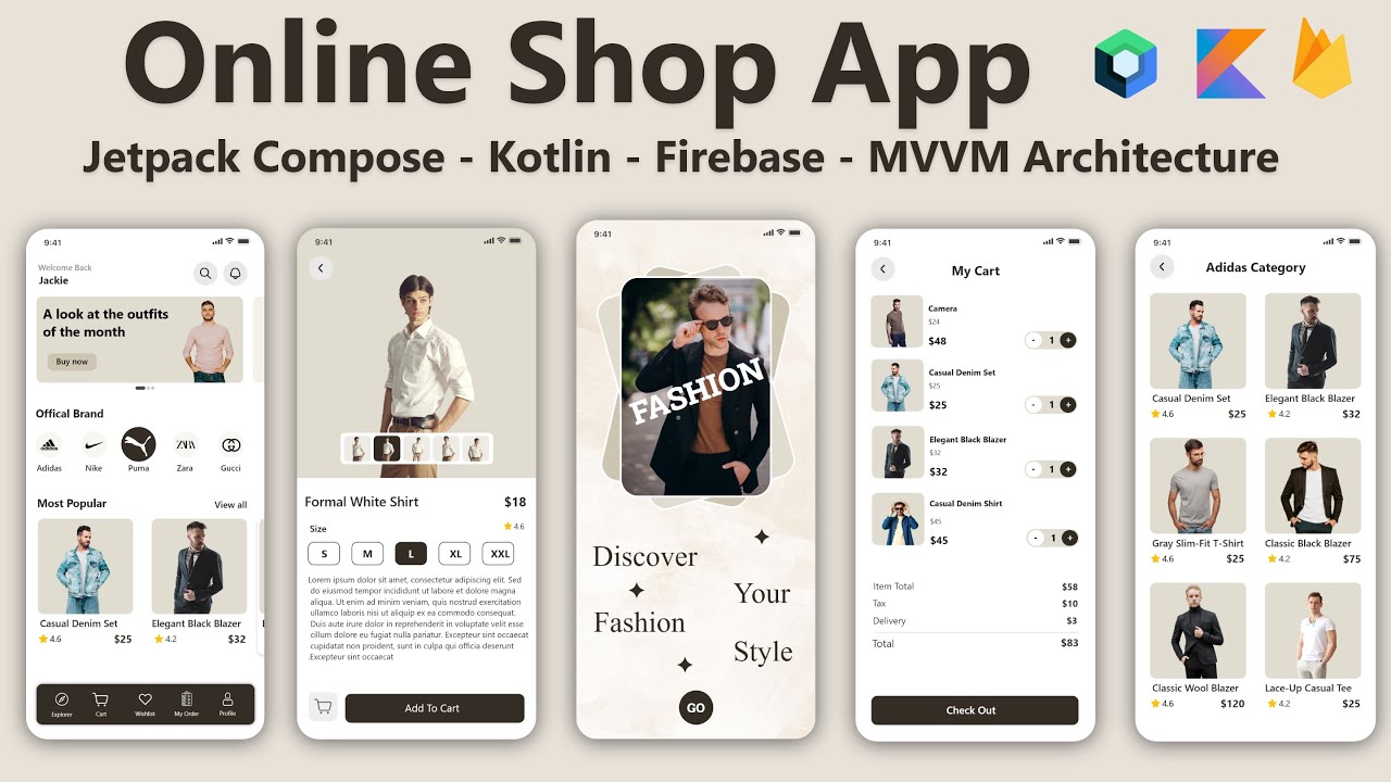 Online Shop Android Studio Project Jetpack Compose & Firebase - Ecommerce Programming