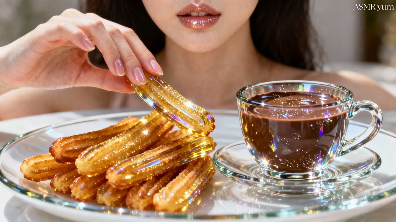 Making Spain’s Famous Churros And Chocolate Sauce… But Made of GLASS 😳🇪🇸