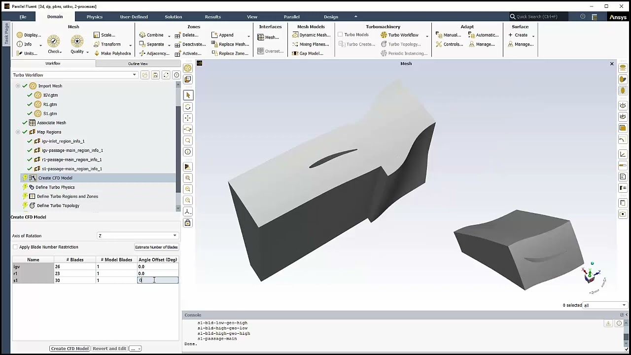 Using the Ansys Fluent Turbo Workflow