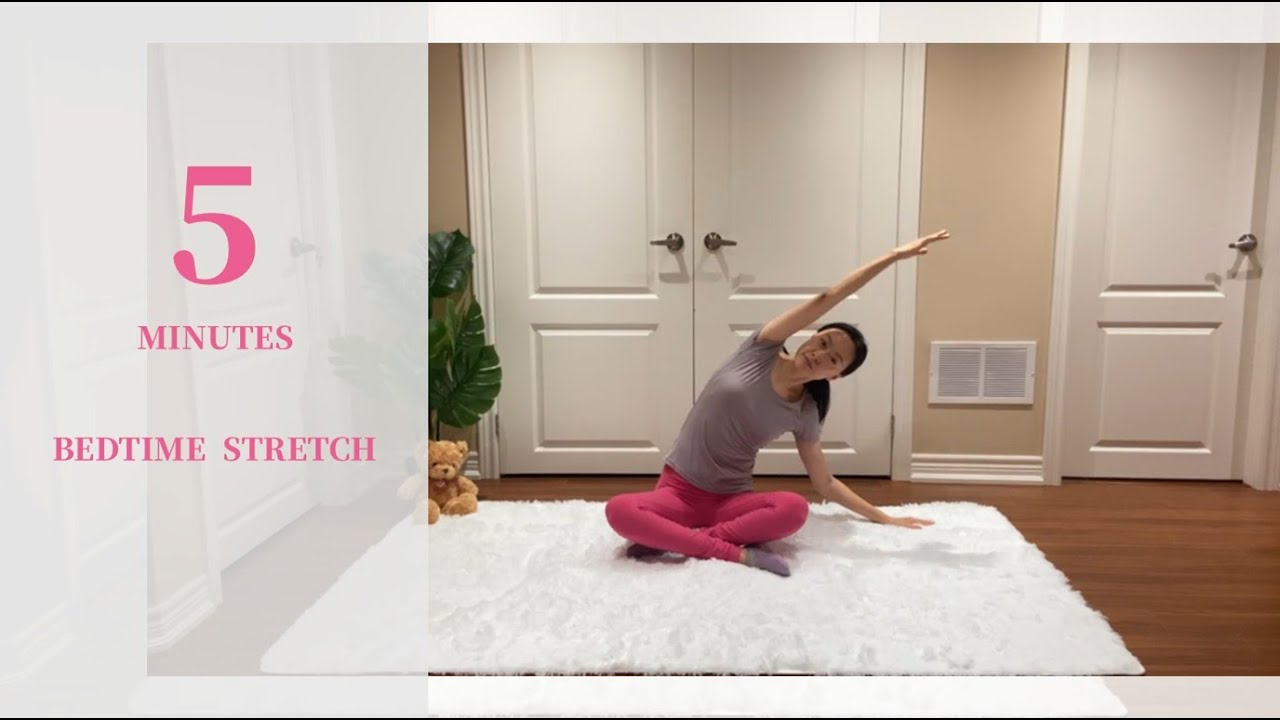 5 MIN Bedtime stretch workout || soft , relax