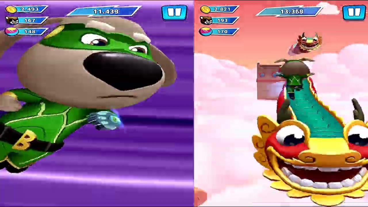 Talking Tom Hero Dash (Ben - Speed Run) Cool Android Reverse Gameplay - Part 2