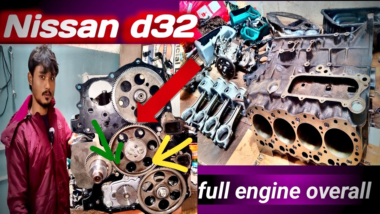 Nissan D32 Full Engine Overhaul Complete Engine Rebuild & First Start 😍 #Full Overhaul Process Step💯