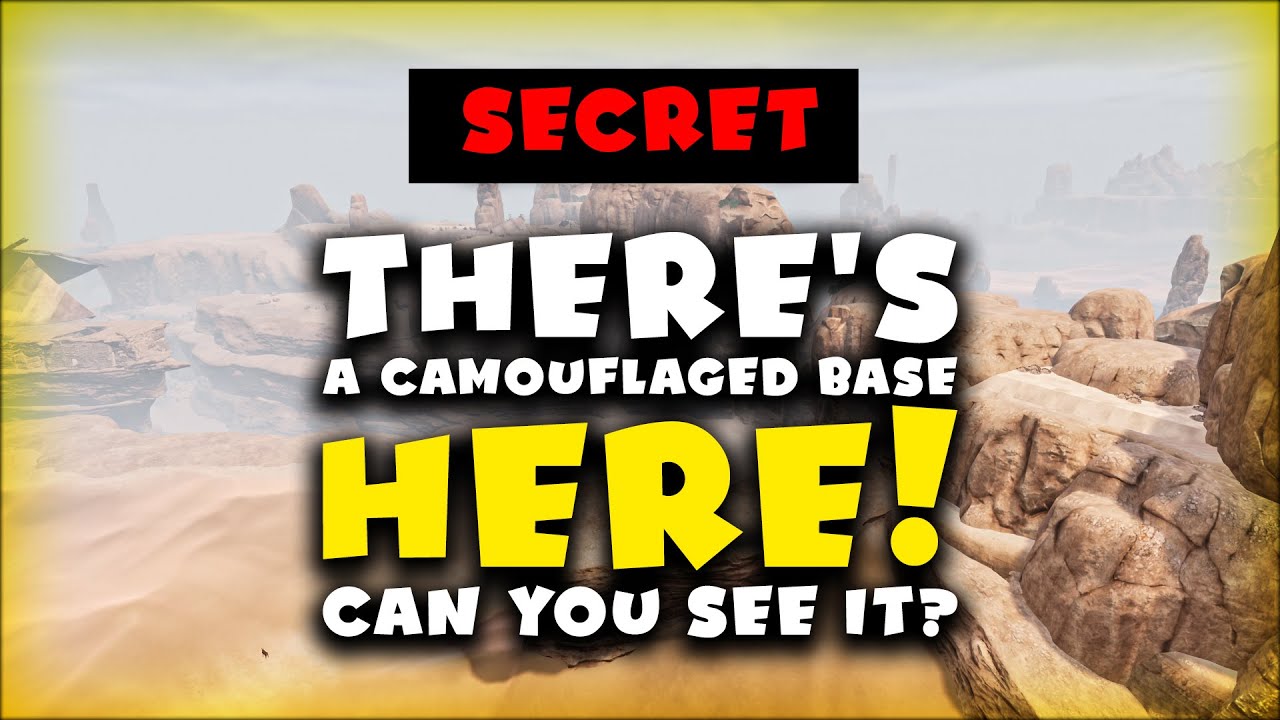 A very well-camouflaged secret base! | Can you find it? | Conan Exiles