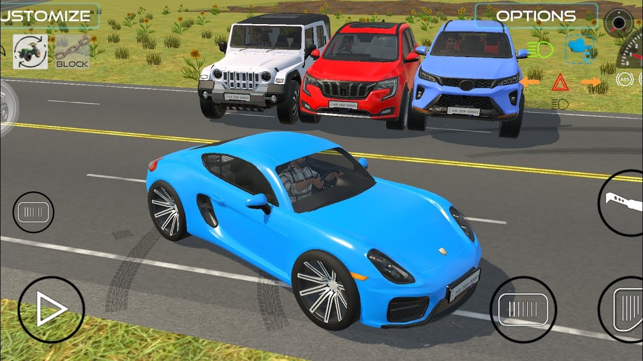 Indian Vehicle game Car driving Fortuner ka tayar pancher ho gya 😀 car driving game 