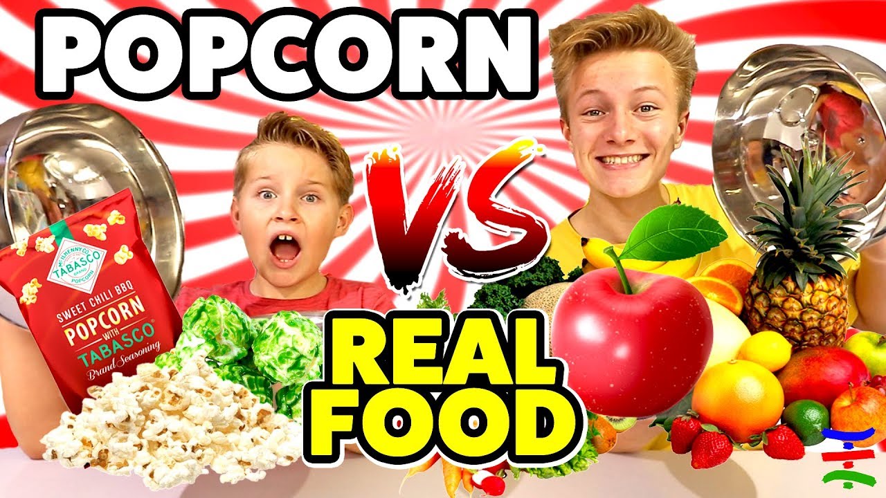 10 SORTEN POPCORN VS REAL FOOD Challenge 🔥 TipTapTube Family 👨‍👩‍👦‍👦