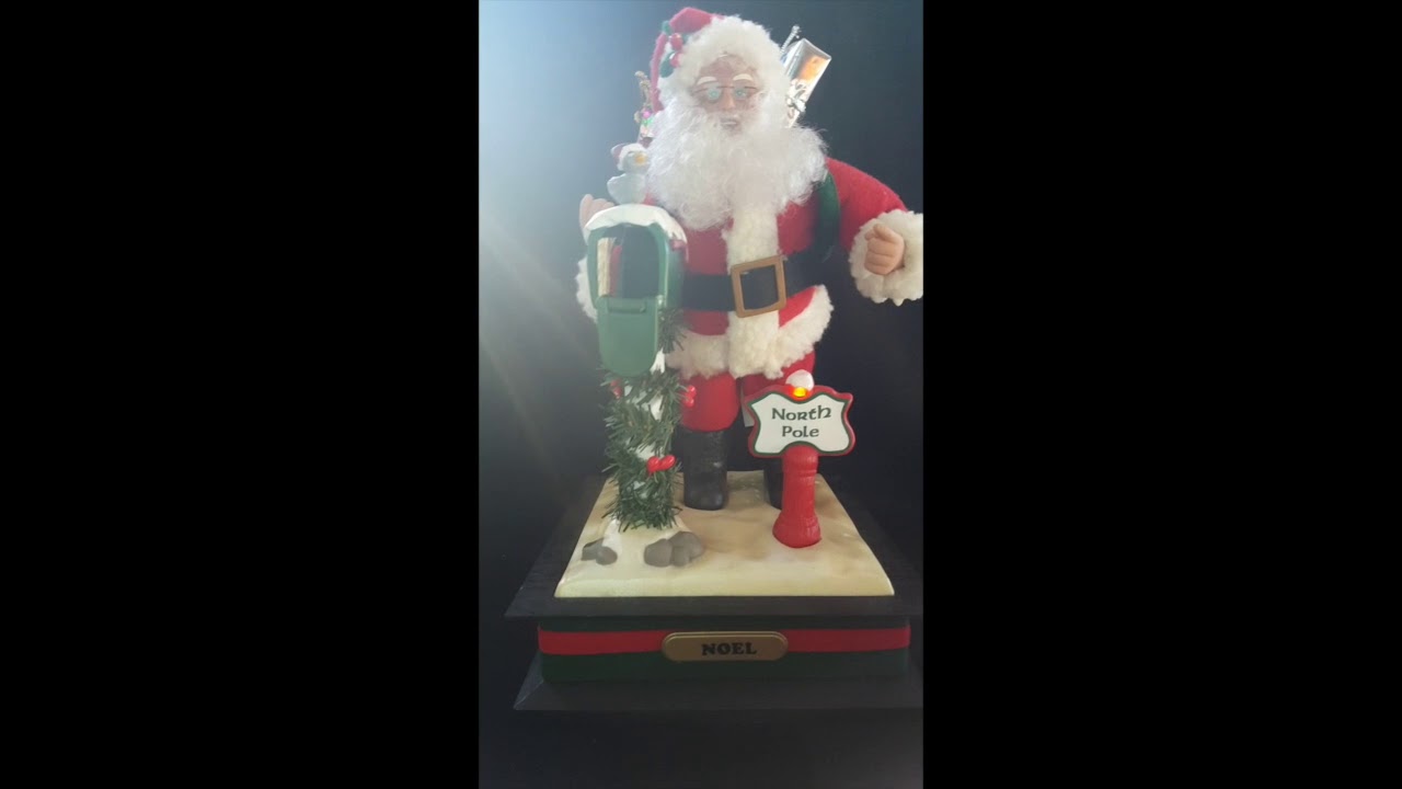 Holiday Creations Musical Santa Christmas Carols Lights Holiday Scene