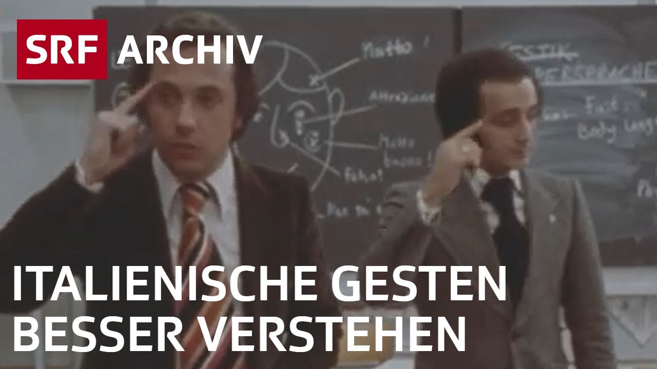 Schweiz: Kurs für italienische Gestik (1977) | Italienische Gesten besser verstehen | SRF Archiv