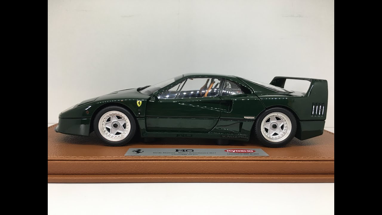 Review:  BBR & Kyosho Ferrari F40 (Green) By GTO Motors Saronno