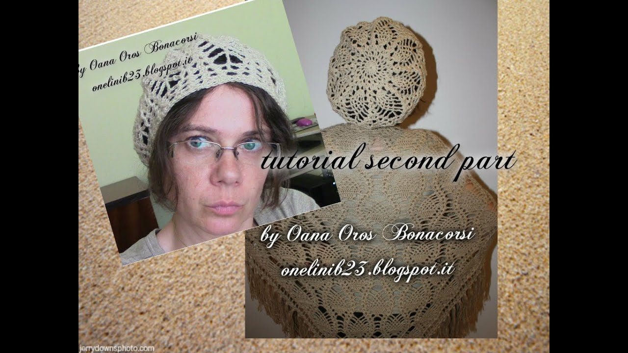crochet pineapple stitch beret II