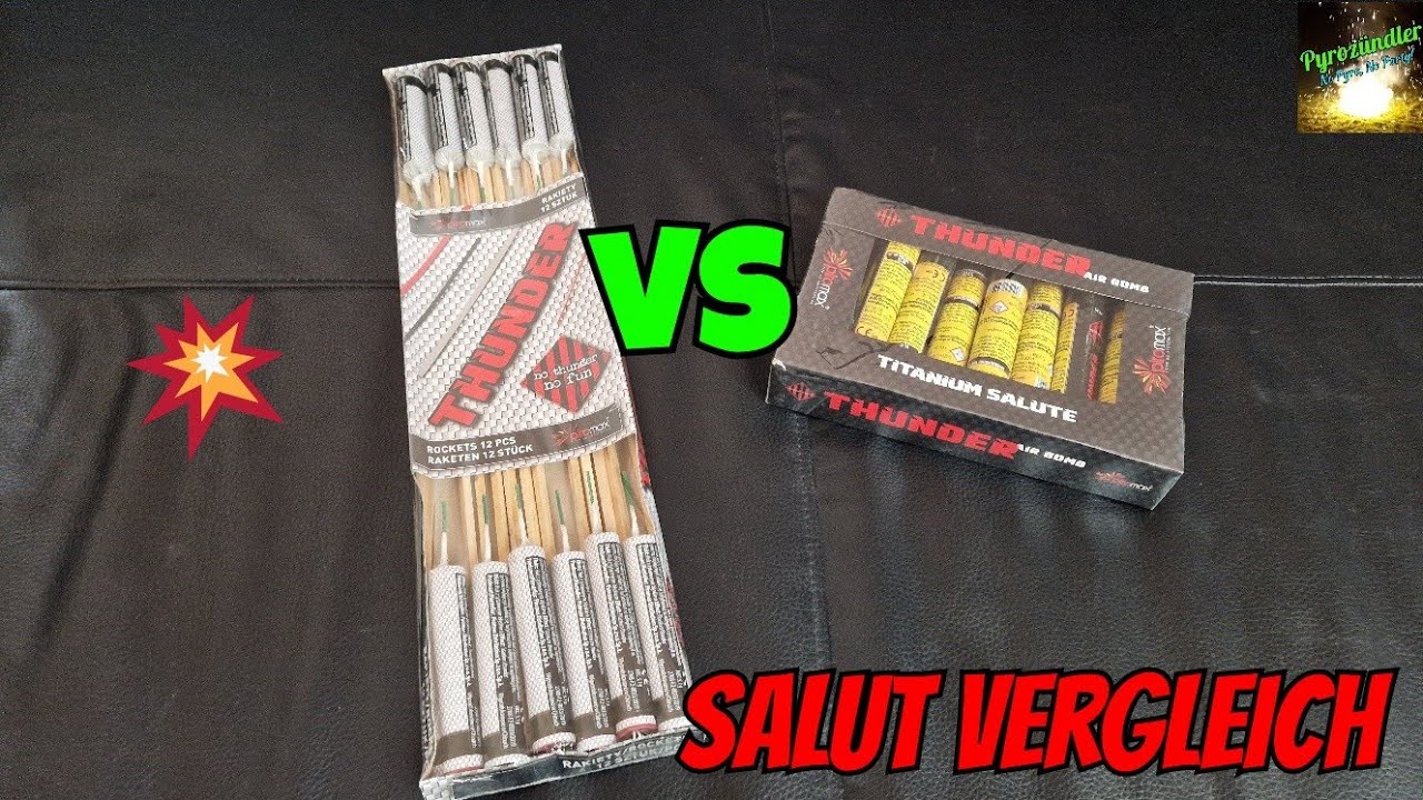 Thunder Raketen vs. Thunder Air Bomb | Piromax F2 Salut Vergleich | Pyrozündler