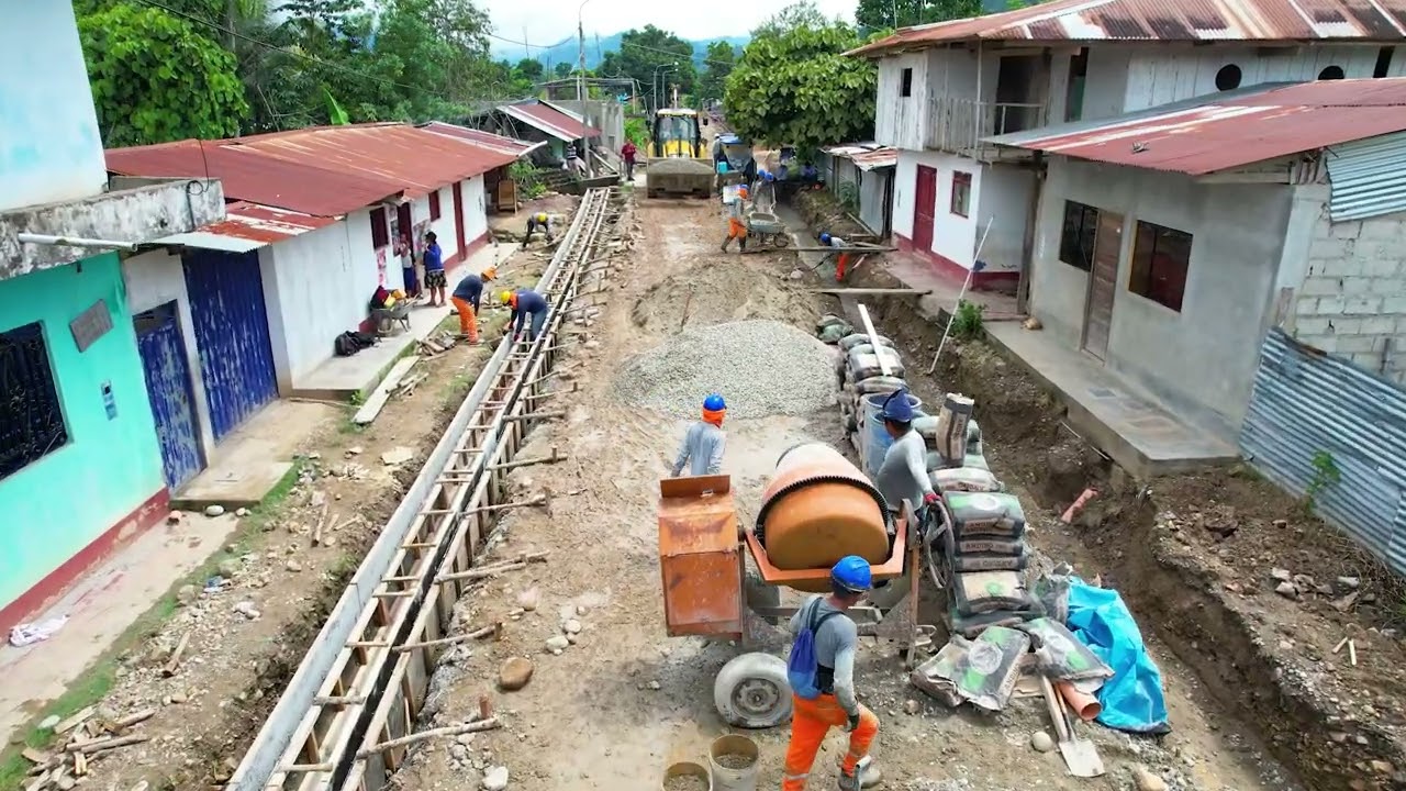 AVANCE DE OBRA PISTAS Y VEREDAS DE SARITA COLONIA
