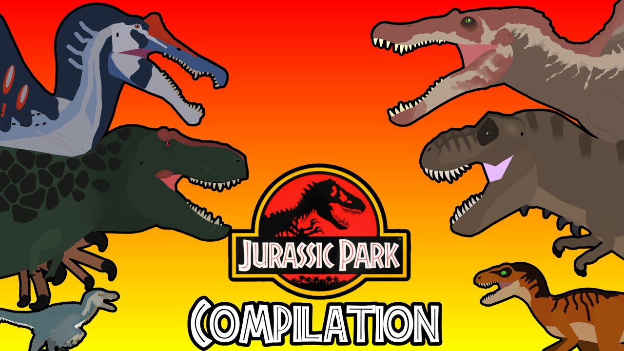 Jurassic Park Dinosaur Size Comparison ANIMATION |  Compilation (Stick Nodes)
