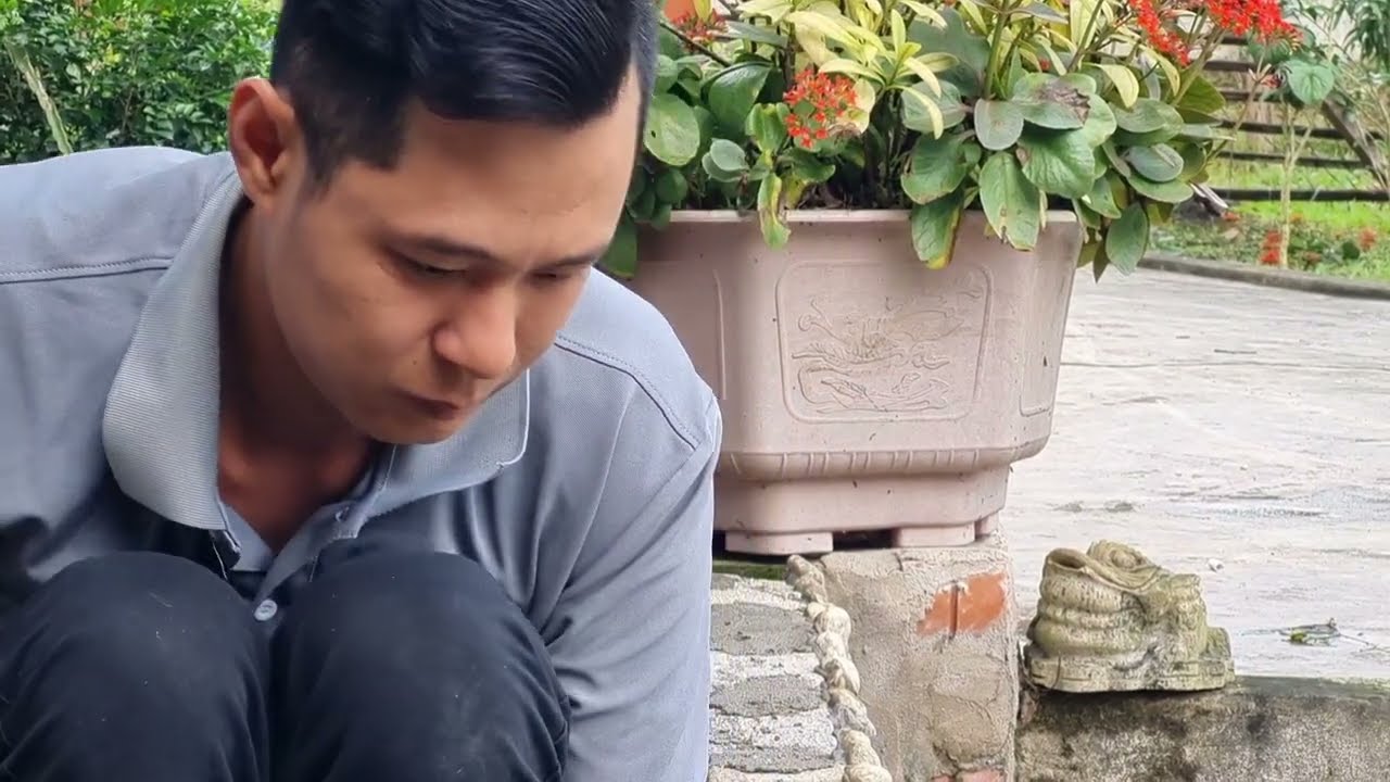 Countryside House Makeover: DIY Brick Water Barrier & Handcrafted Stone Flower Beds