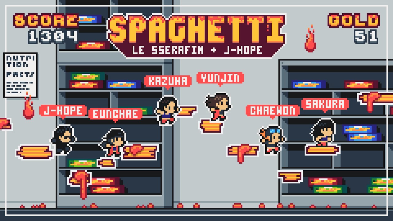 LE SSERAFIM (르세라핌) 'SPAGHETTI (feat. j-hope of BTS)' Videogame Ver.