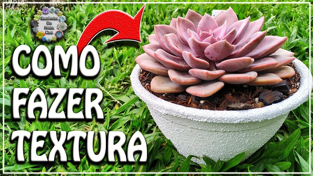 Como Fazer Textura em Vasos de Plástico - DIY - Faça Você Mesmo