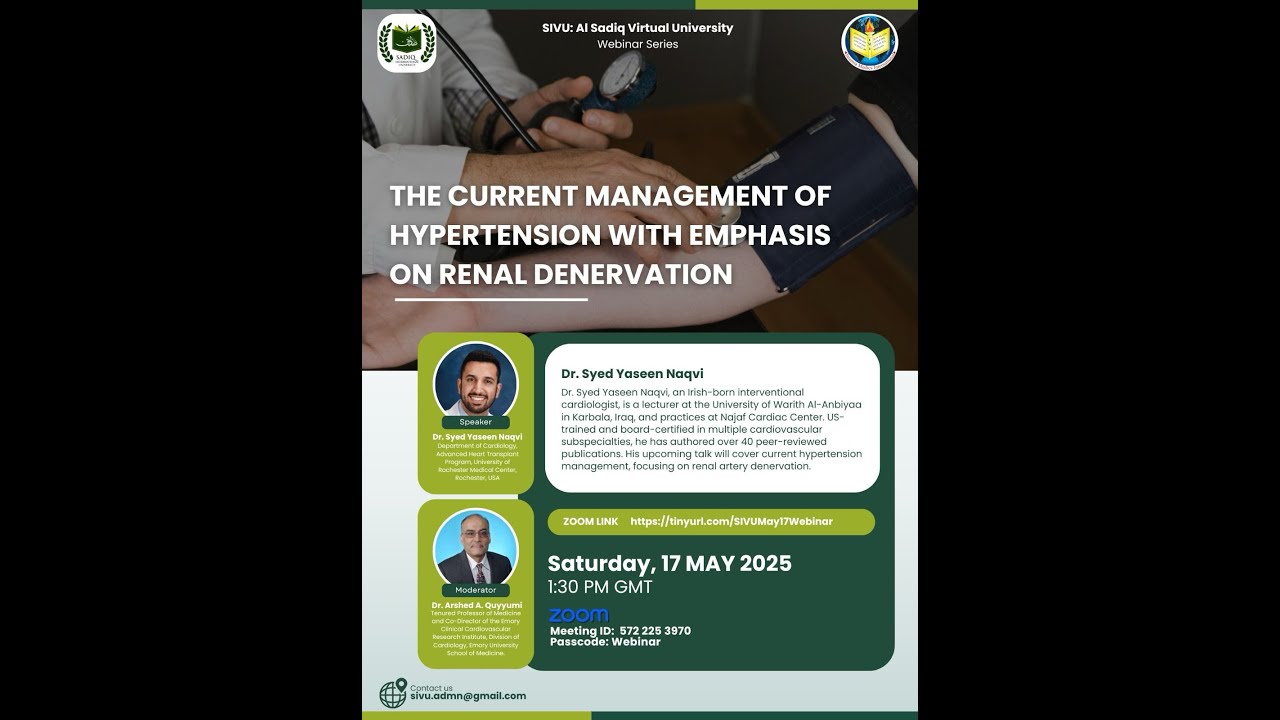 The Current Management of Hypertension with Emphasis on Renal Denervation - May 17, 2025