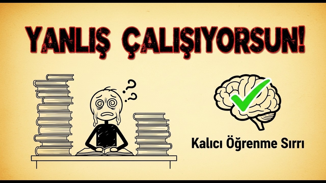 SAKIN BÖYLE DERS ÇALIŞMA! (Not Okumak, Altını Çizmek) | Bilimsel Çözüm: Active Recall