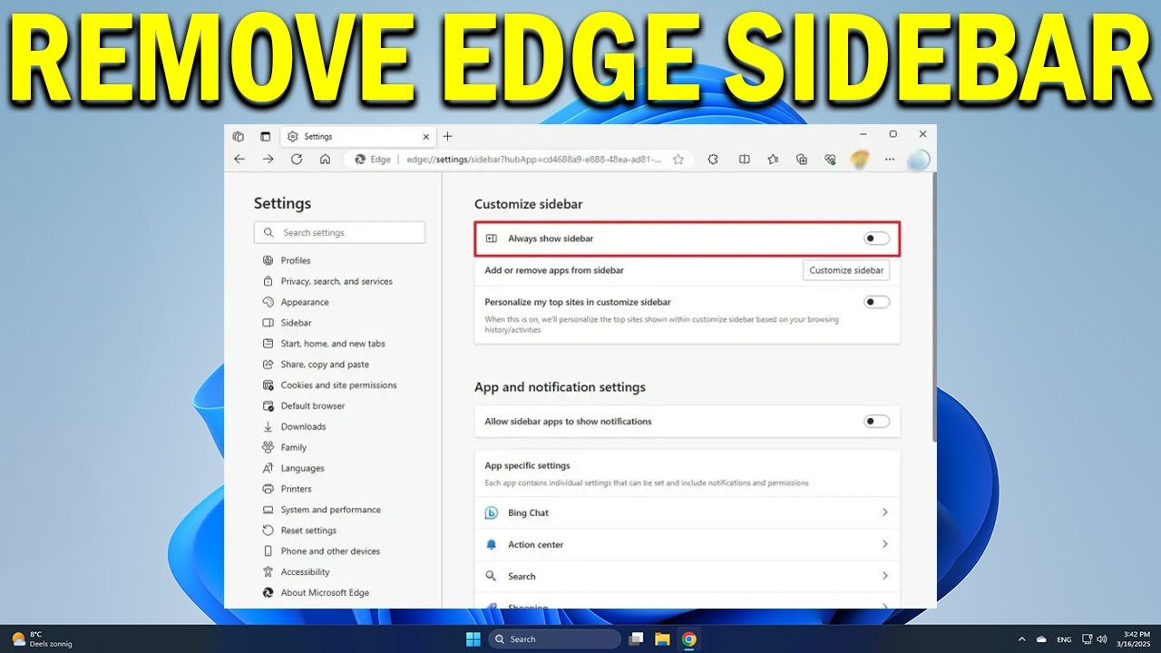 How To Remove Sidebar From Microsoft Edge - Quick Fix