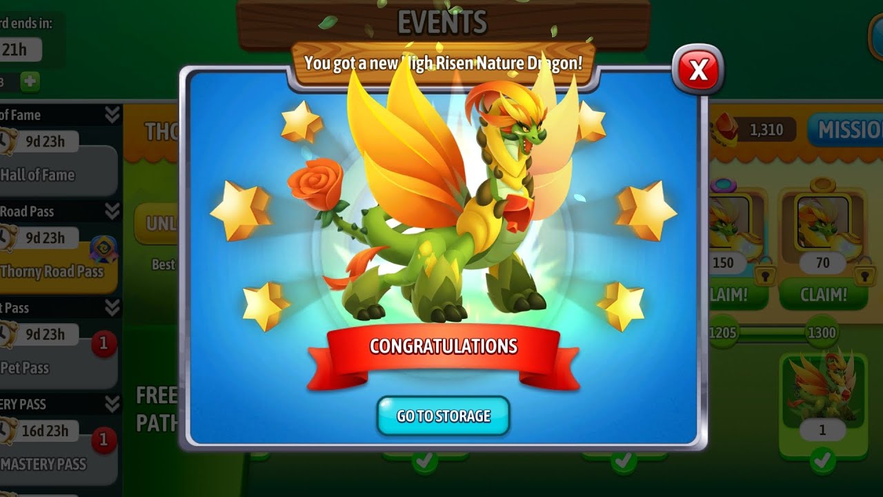 Dragon city tập 5:Nhận high risen nature từ thorny road pass