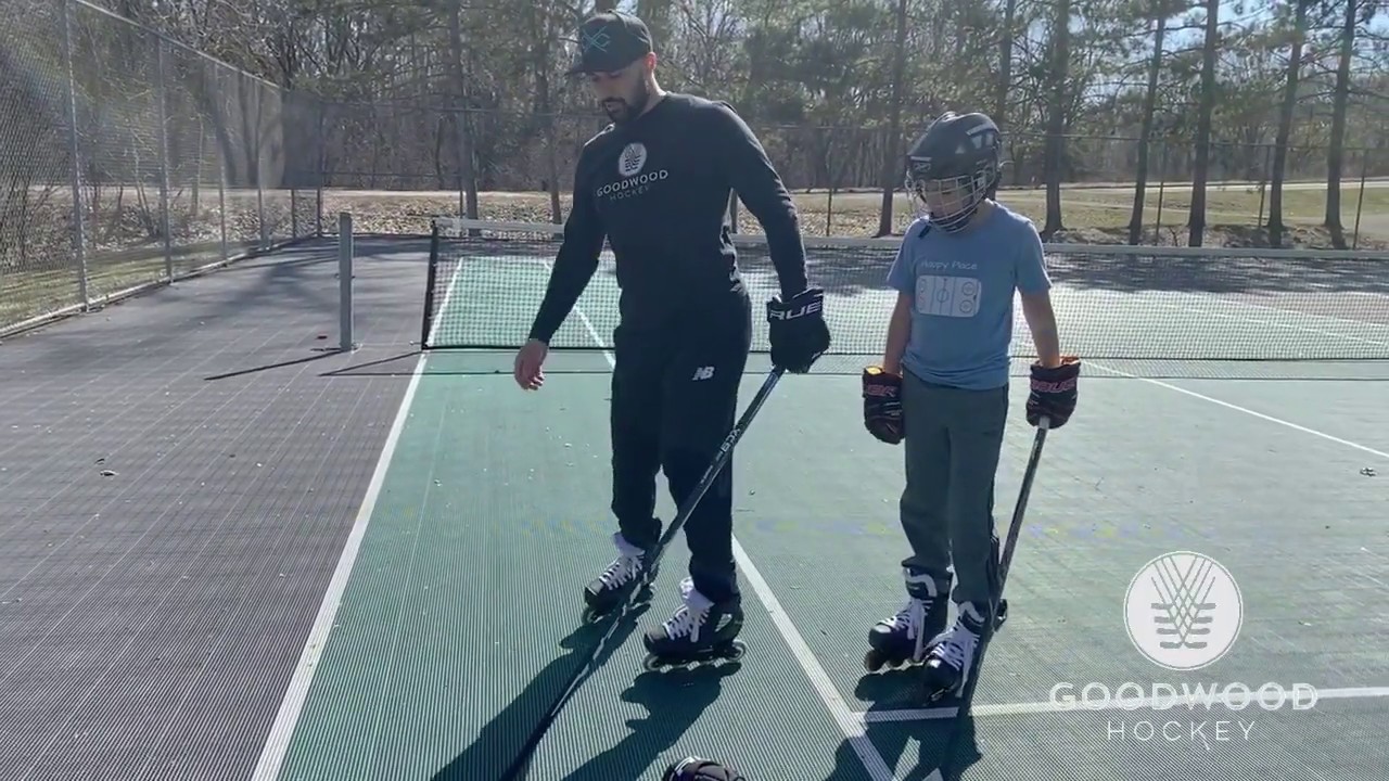 How to hockey stop on inline or roller hockey skates (on tile or outside)