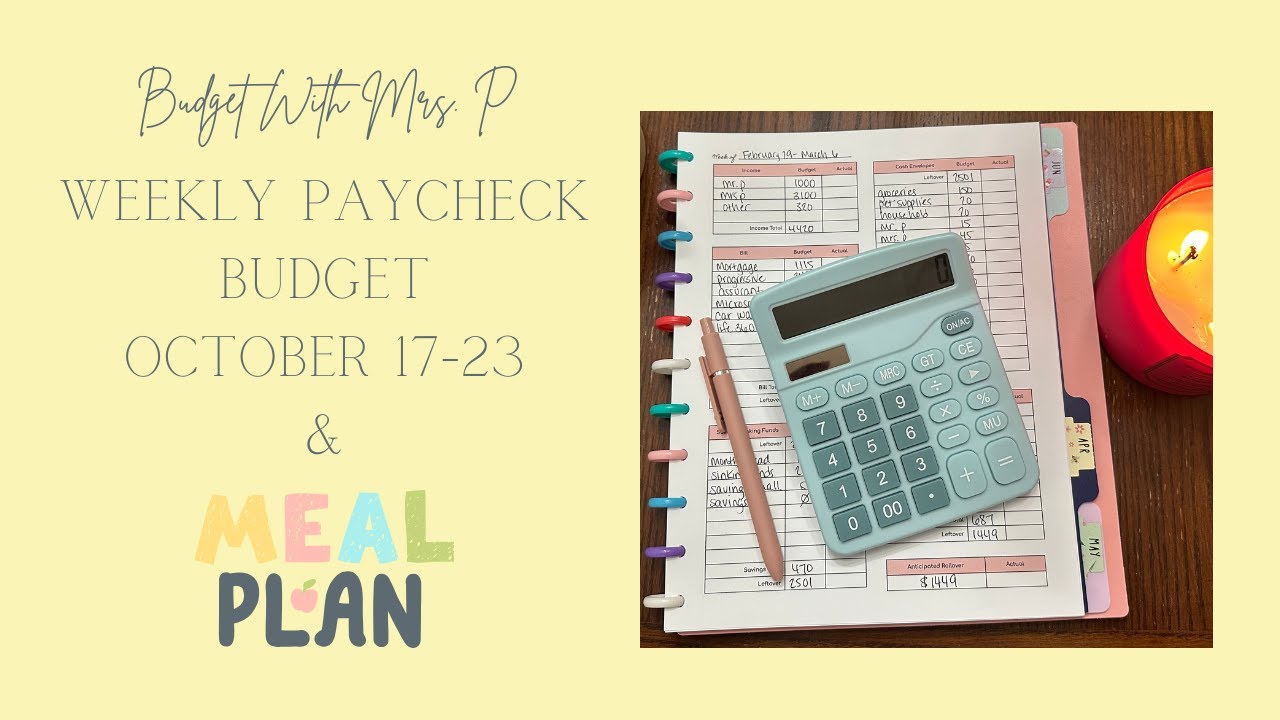 Budget With Me | October 17-23 (Week 4) | Weekly Paycheck Budget | Cash Planning | Budget Meal Plan