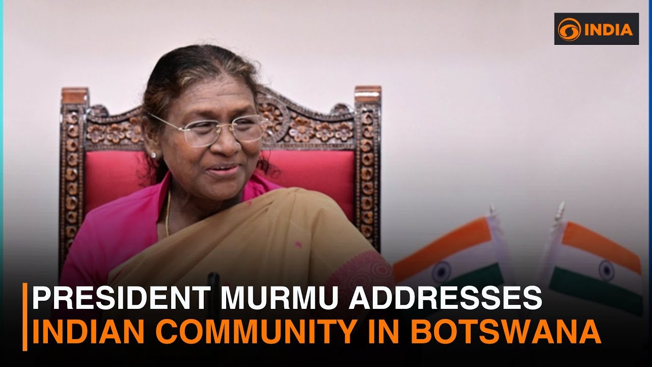 President Murmu addresses Indian community in Botswana & other updates | DD India Live | 5 PM IST
