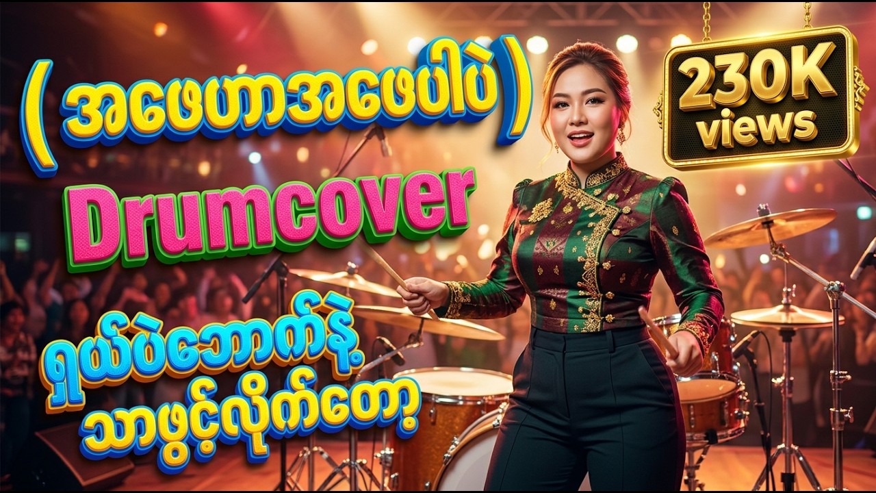 အဖေဟာအဖေပါပဲ 🥁🎸 ❰❰ 𝘿𝙧𝙪𝙢 𝙘𝙤𝙫𝙚𝙧 𝙢𝙪𝙨𝙞𝙘 🥁❱❱ #drumcover #naysanlin