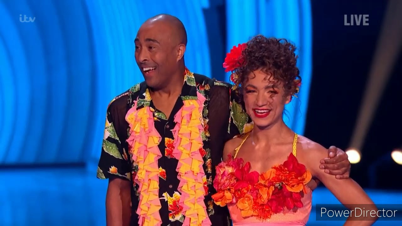 Colin Jackson and Klabera Komini skating in Dancing on Ice (Dance Week) (7/2/21)