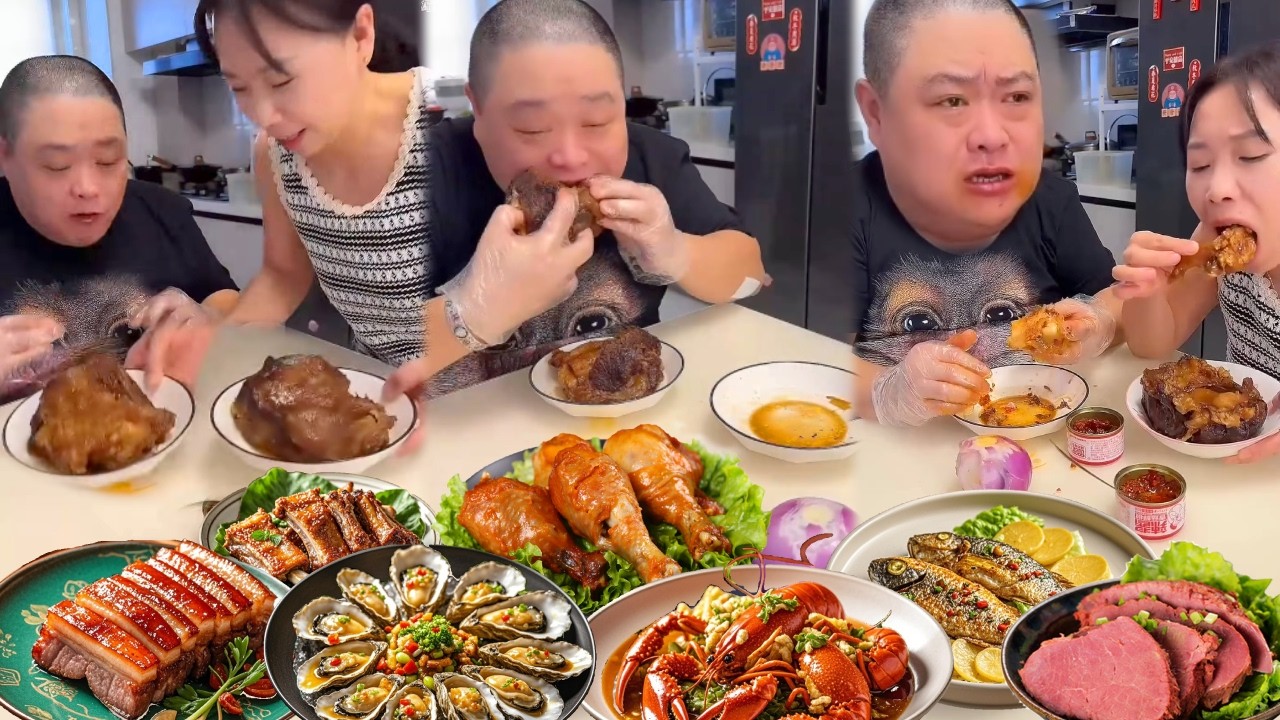 Ông chồng keo kiệt của tôi đã lén ăn phần chân giò heo của tôi, nên tôi ăn hết phần của anh ấy.