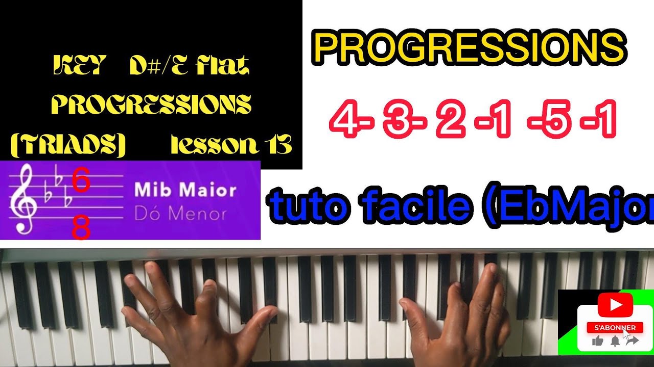Maîtriser la gamme de Mi bémol Majeur(How to play the E flat Major chord ) Re dièse Majeur