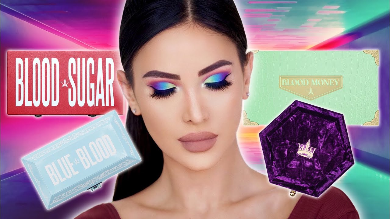 Jeffree Star Blood Line Eyeshadow Tutorial - I Used All Four Blood Palettes to create an Eye Look 🩸