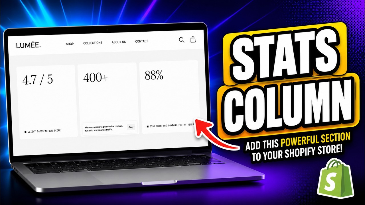 How to Add a Stats Column Section to Your Shopify Store