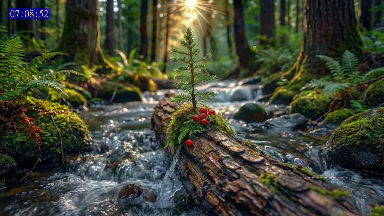 Peaceful Water Flow for Stress Relief and Night Relaxation
