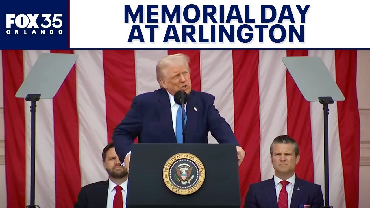 President Donald Trump Memorial Day Speech at Arlington Cemetery | Full