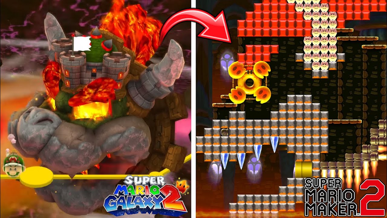 All Super Mario Galaxy 2 Boss Battles Recreated in Super Mario Maker 2