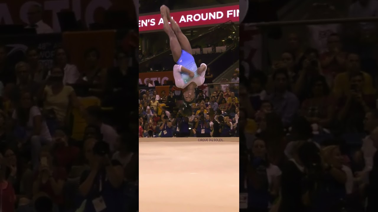 Simone Biles Slow Motion Floor Exercise Doha 2018 Artistic World Championship All Around Part 4 of 6