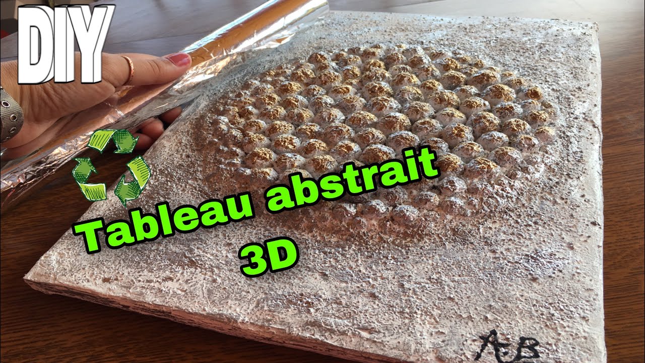 #DIY tableau abstract 3D reliefs abstrait idée recyclage ♻️ لوحة فنية ثلاثية الابعاد من النفايات